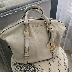 Authentic white pebble leather Michael Kors bag